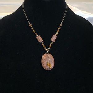 Stone Beads with Crystal Beads Beautiful Design